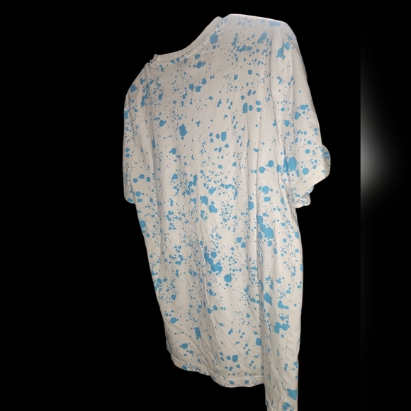 F&F White Surf Waikiki Beach Tee with Blue Splatter Design Youth 13-14 - Picture 2 of 4